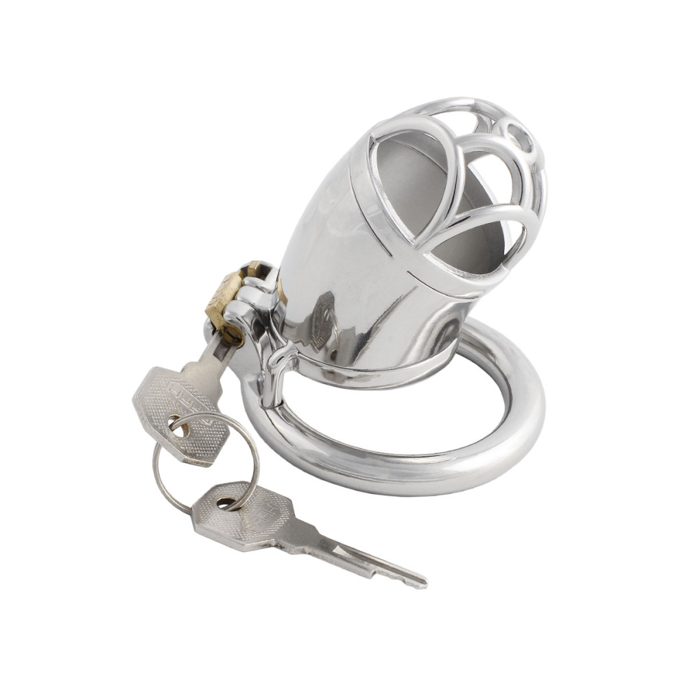 Male Chastity Device Cock Cage Stainless Steel Men's Pennis Lock Penis Ring Cage Men's Abstinence Virginity Lock