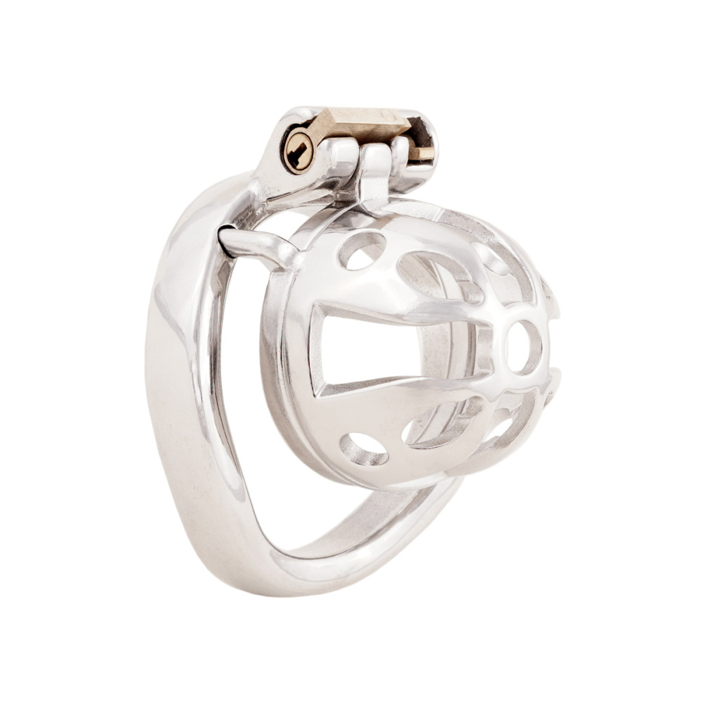 Small Male Chastity Cage Device Stainless Steel Ergonomic Design Male Locked SM Penis Exercise Sex Toys (only cages do not include rings and locks)