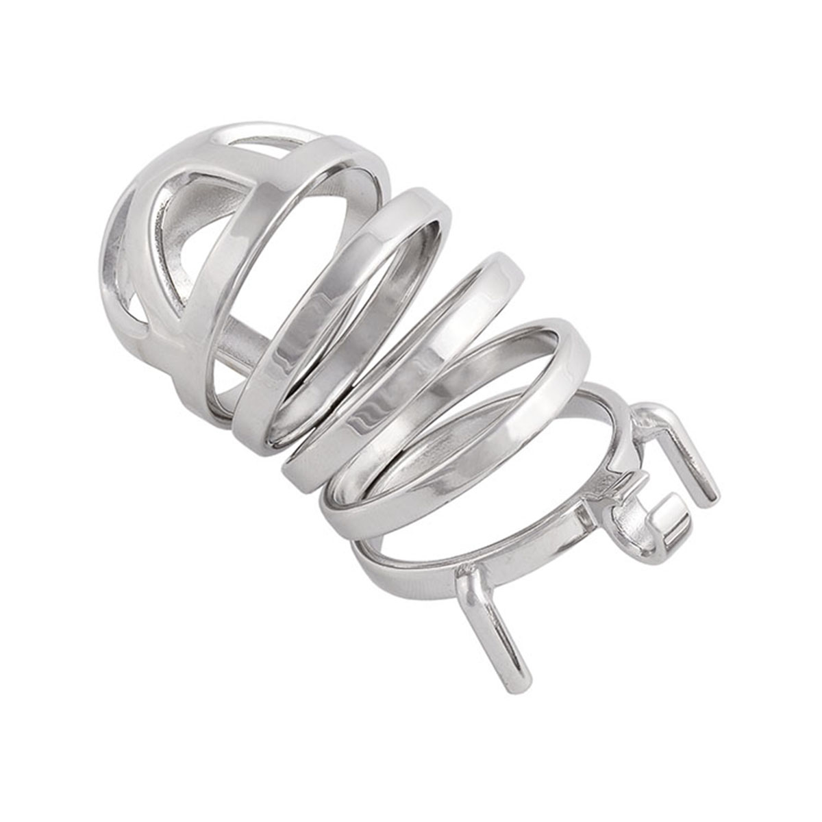 Chasity Cage Men Metal Chastity Device Breathable Male Abstinence Chastity Lock Cock Cage for The Best Men Companion (only cages do not include rings and locks)