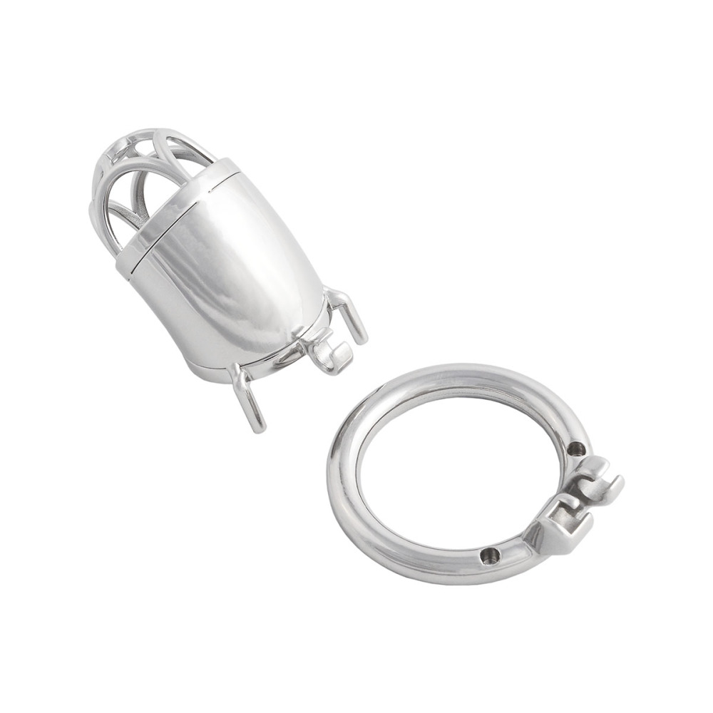 Male Chastity Device Cock Cage Stainless Steel Men's Pennis Lock Penis Ring Cage Men's Abstinence Virginity Lock
