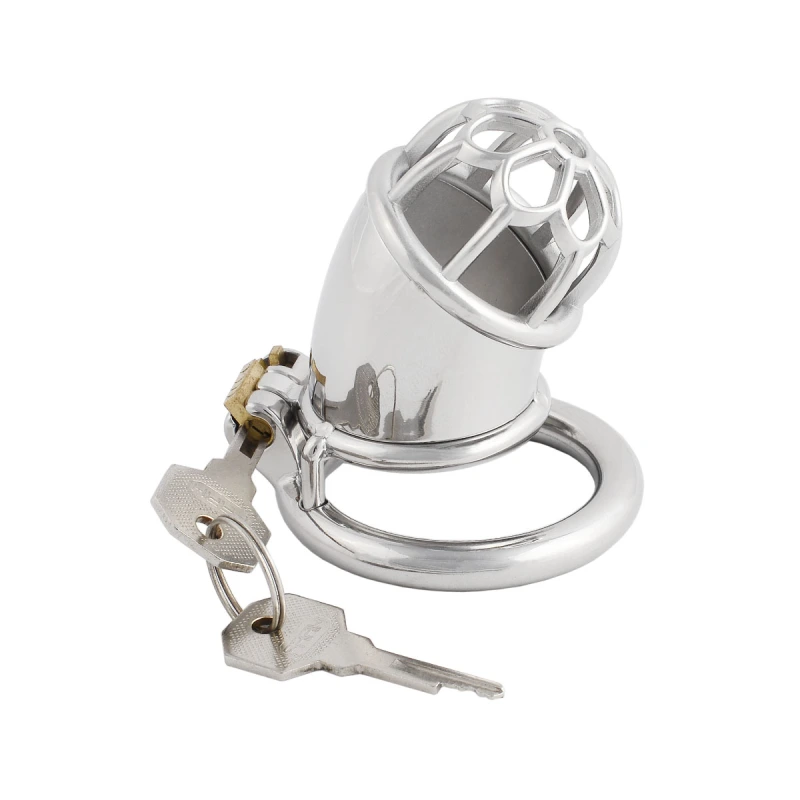 Chasity Cage for Men Metal Chastity Device Breathable Male Abstinence Chastity Lock Cock Cage Penis Cage Prevent Erection Toy (only cages do not include rings and locks)