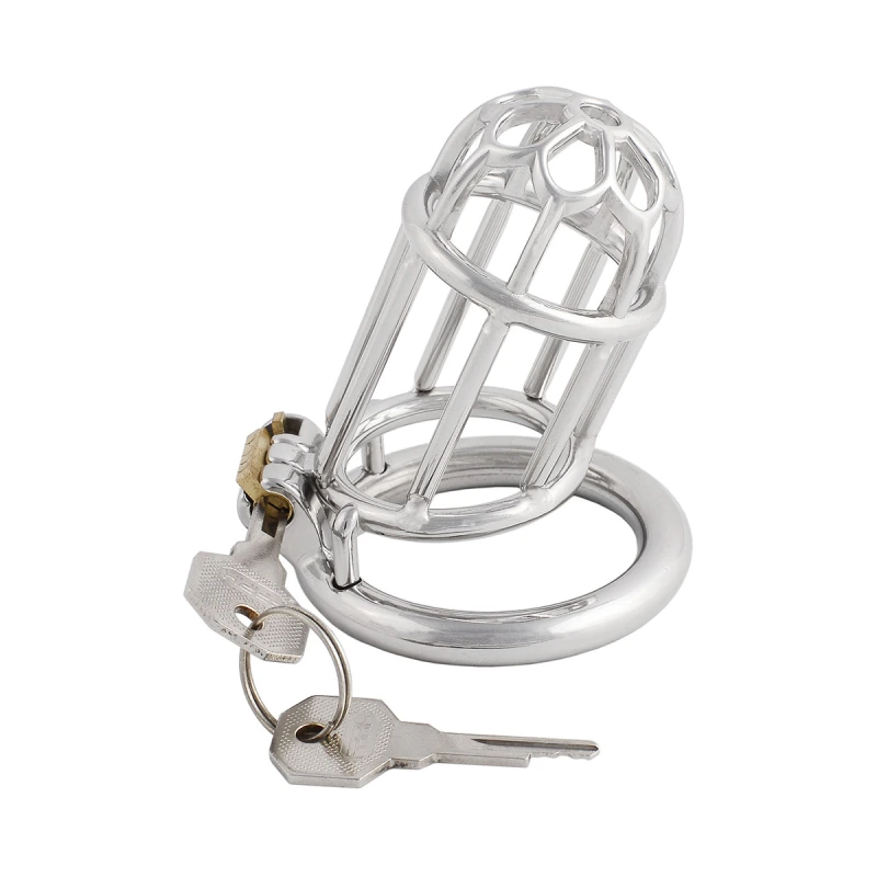Men's Stainless Steel Male Pennis Lock Cook Penis Ring Cage Male Chastity Device Penis Cage Prevent Erection Toy (only cages do not include rings and locks)
