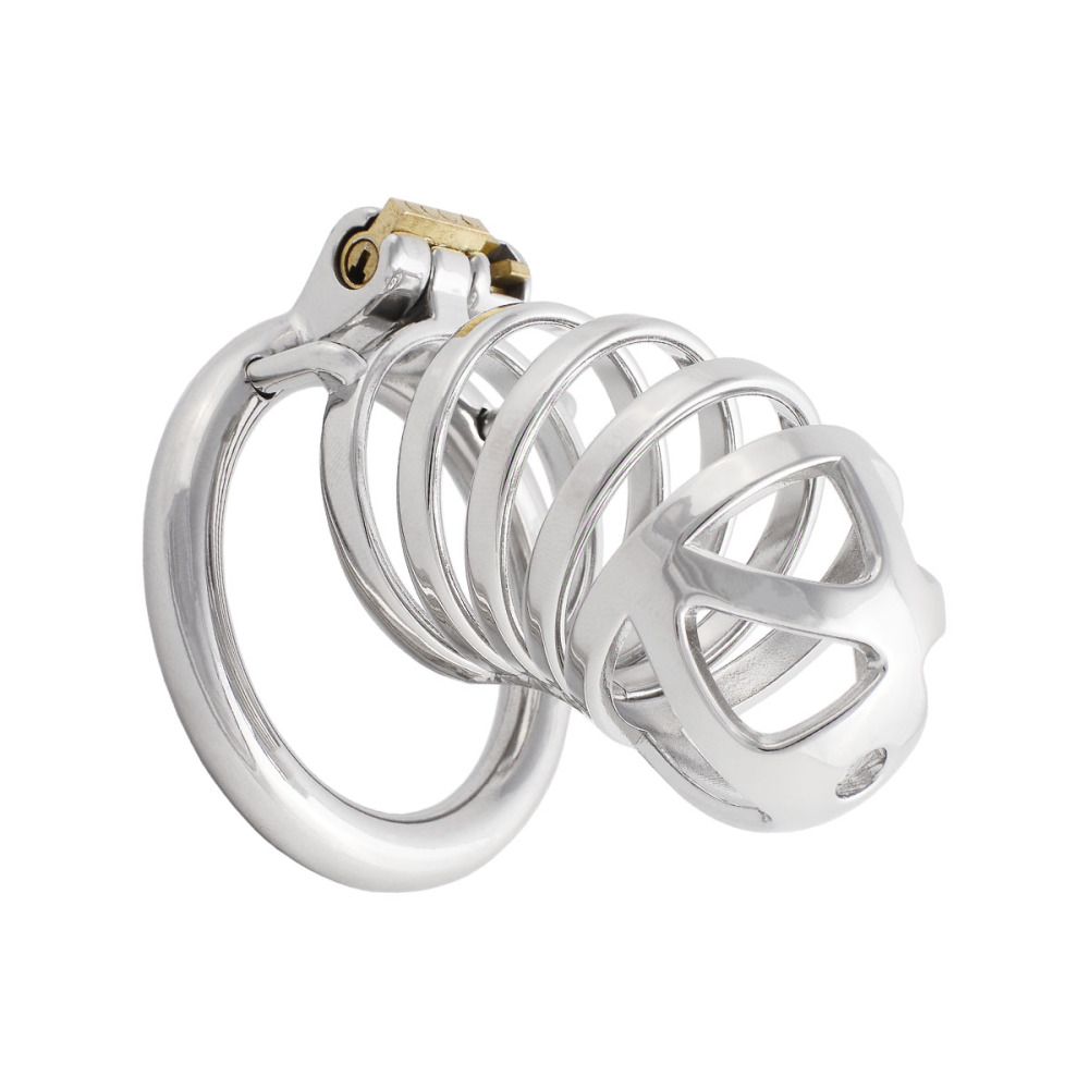 Chasity Cage Men Metal Chastity Device Breathable Male Abstinence Chastity Lock Cock Cage for The Best Men Companion (only cages do not include rings and locks)