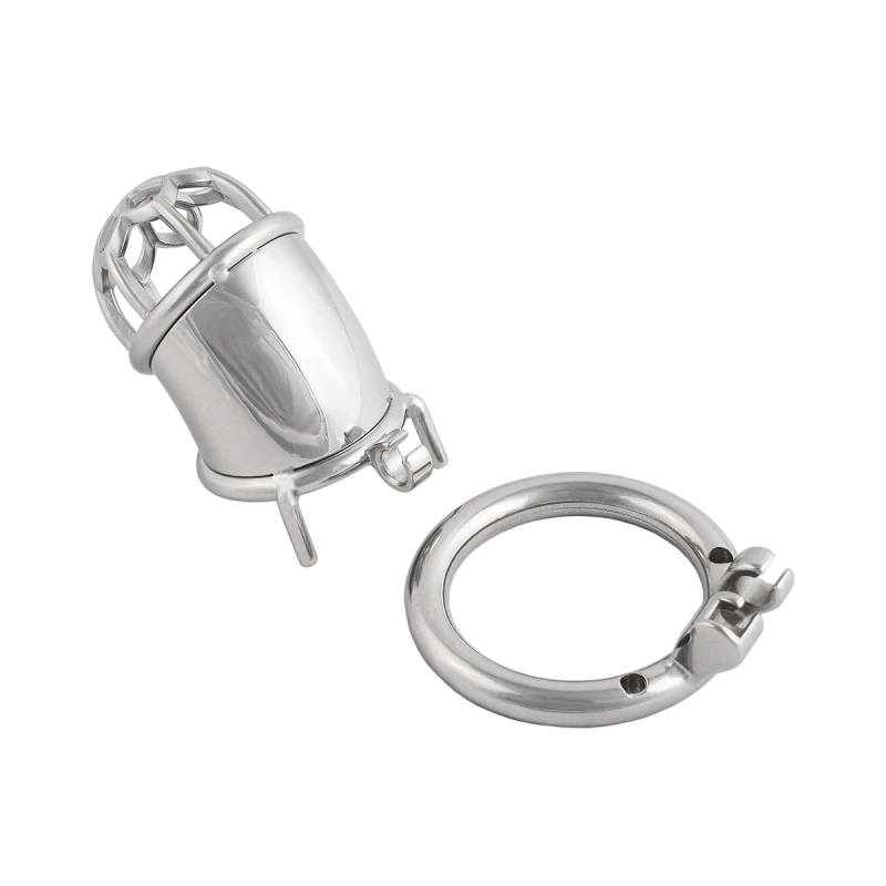 Chasity Cage for Men Metal Chastity Device Breathable Male Abstinence Chastity Lock Cock Cage Penis Cage Prevent Erection Toy (only cages do not include rings and locks)