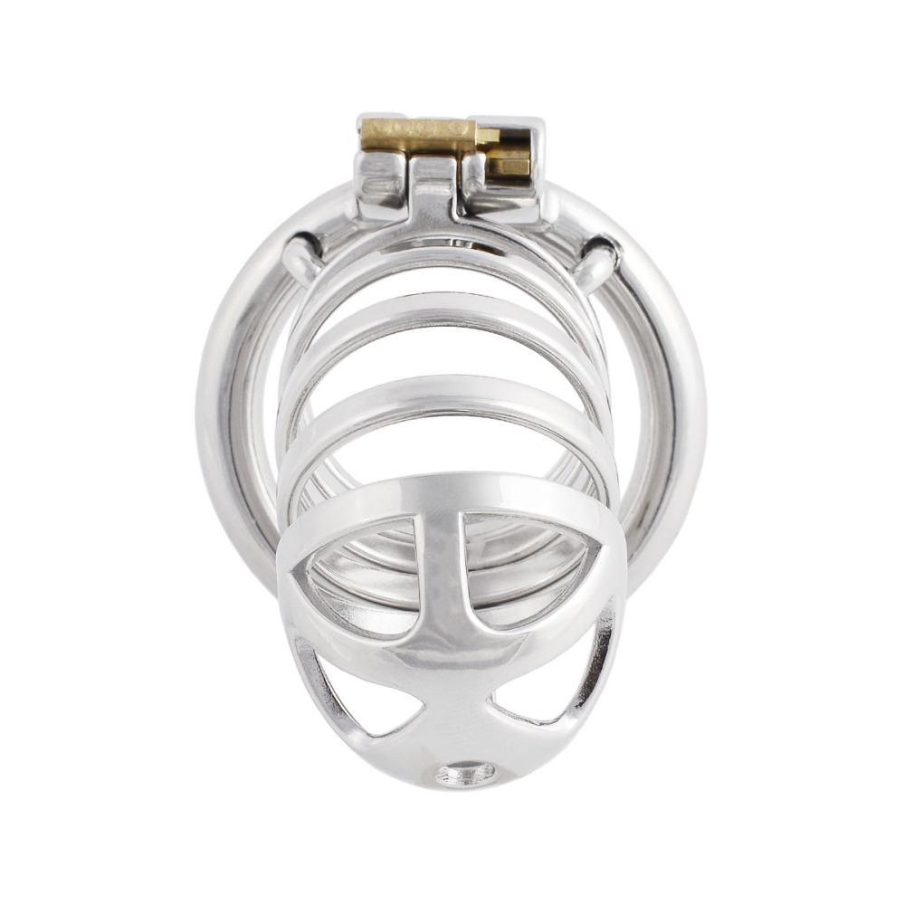 Chasity Cage Men Metal Chastity Device Breathable Male Abstinence Chastity Lock Cock Cage for The Best Men Companion (only cages do not include rings and locks)