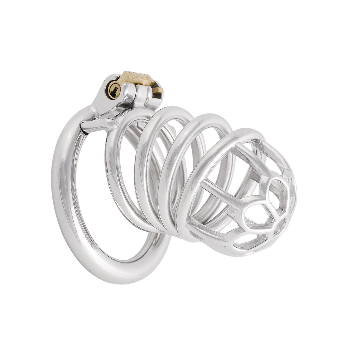 Men's Stainless Steel Male Pennis Lock Cook Penis Ring Cage Male Chastity Device for Men Penis (only cages do not include rings and locks)