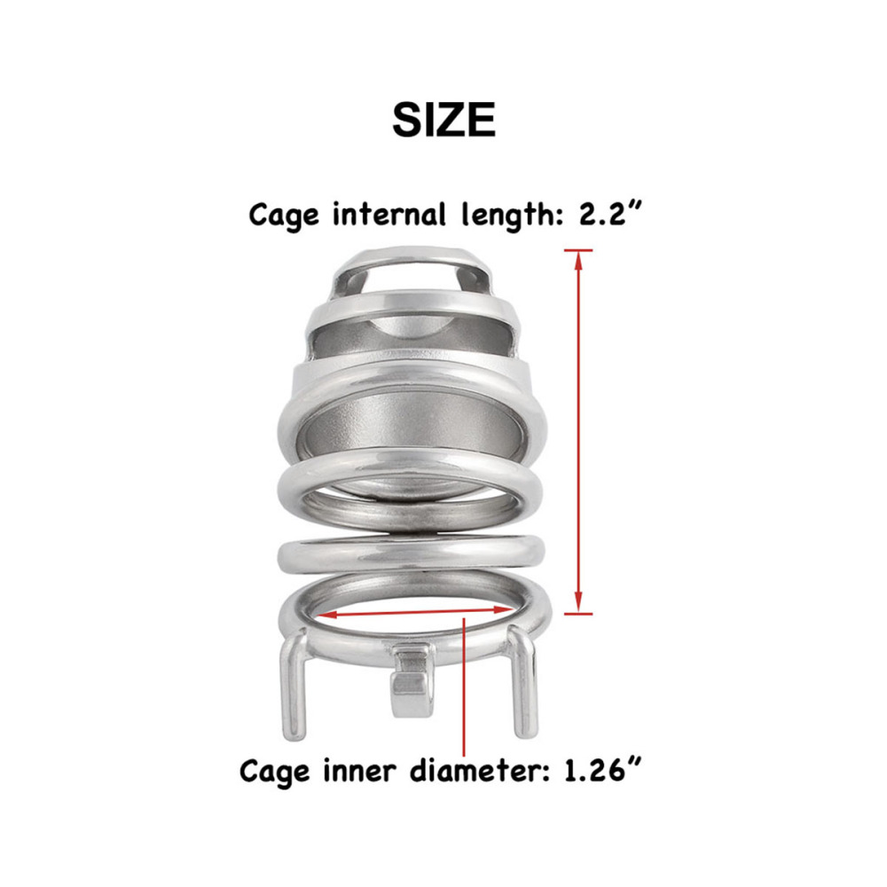 Male's Stainless Steel Chasity Cages Device Trainer Kit for Adult Game Sex Toy (only cages do not include rings and locks)