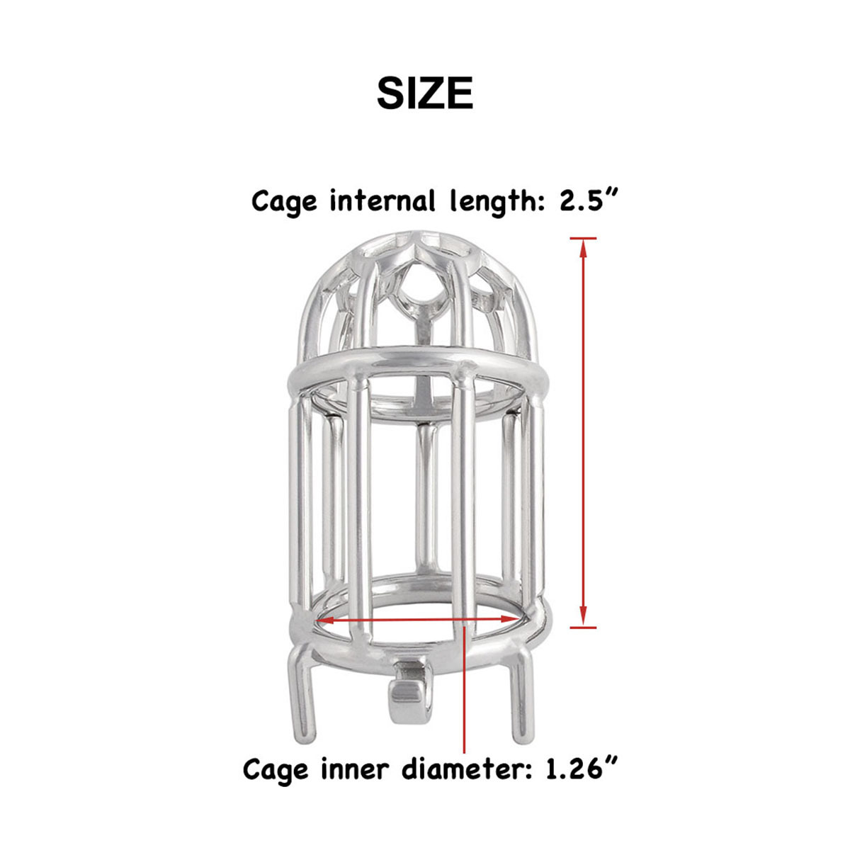 Men's Stainless Steel Male Pennis Lock Cook Penis Ring Cage Male Chastity Device Penis Cage Prevent Erection Toy (only cages do not include rings and locks)