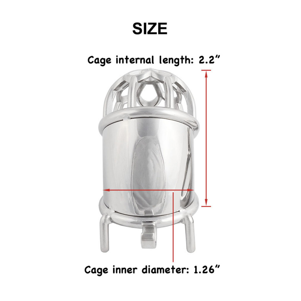 Chasity Cage for Men Metal Chastity Device Breathable Male Abstinence Chastity Lock Cock Cage Penis Cage Prevent Erection Toy (only cages do not include rings and locks)