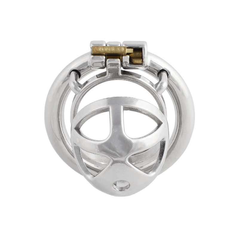 Men's Chastity Device Stainless Steel Vīrginity Lock Short Male Abstinence Devices Penis Cage Prevent Erection Toy (only cages do not include rings and locks)
