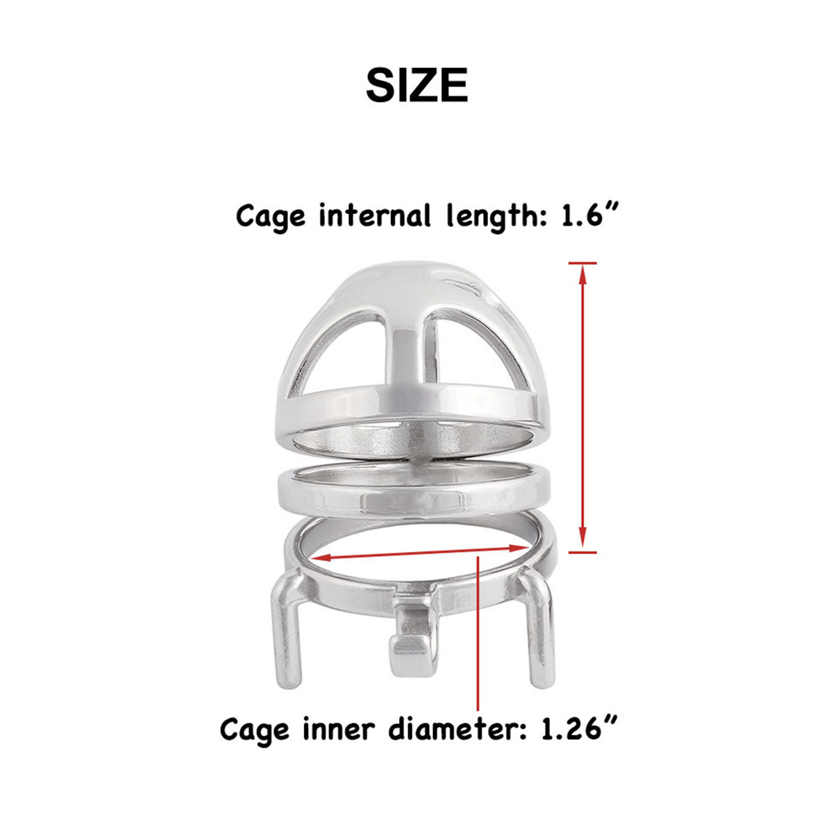 Chasity Cage for Men Metal Chastity Device Male Abstinence Chastity Lock Cock Cage Men's Abstinence Virginity Lock (only cages do not include rings and locks)