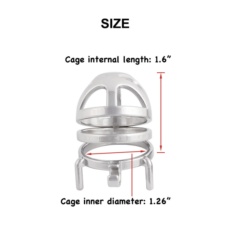 Chasity Cage for Men Metal Chastity Device Male Abstinence Chastity Lock Cock Cage Men's Abstinence Virginity Lock (only cages do not include rings and locks)