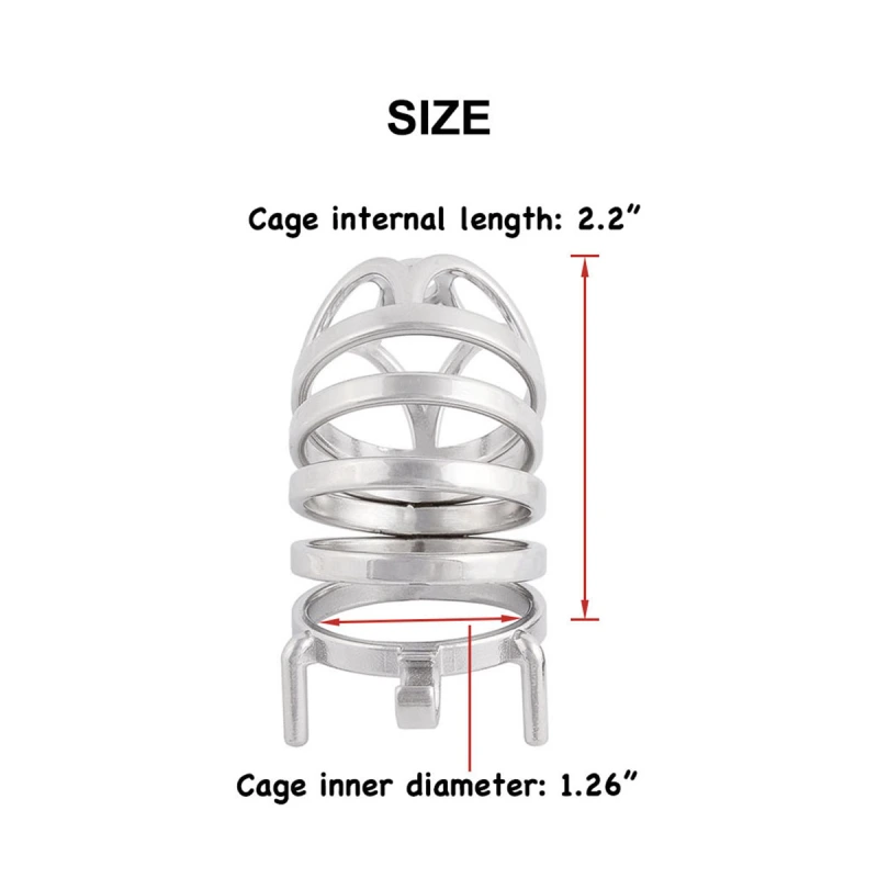 Men's Chastity Device Stainless Steel Chasity Cage Male for Men Penis (only cages do not include rings and locks)