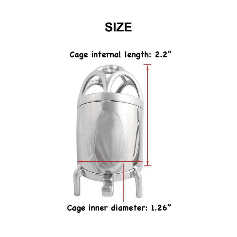 Male Chastity Device Cock Cage Stainless Steel Men's Pennis Lock Penis Ring Cage Men's Abstinence Virginity Lock