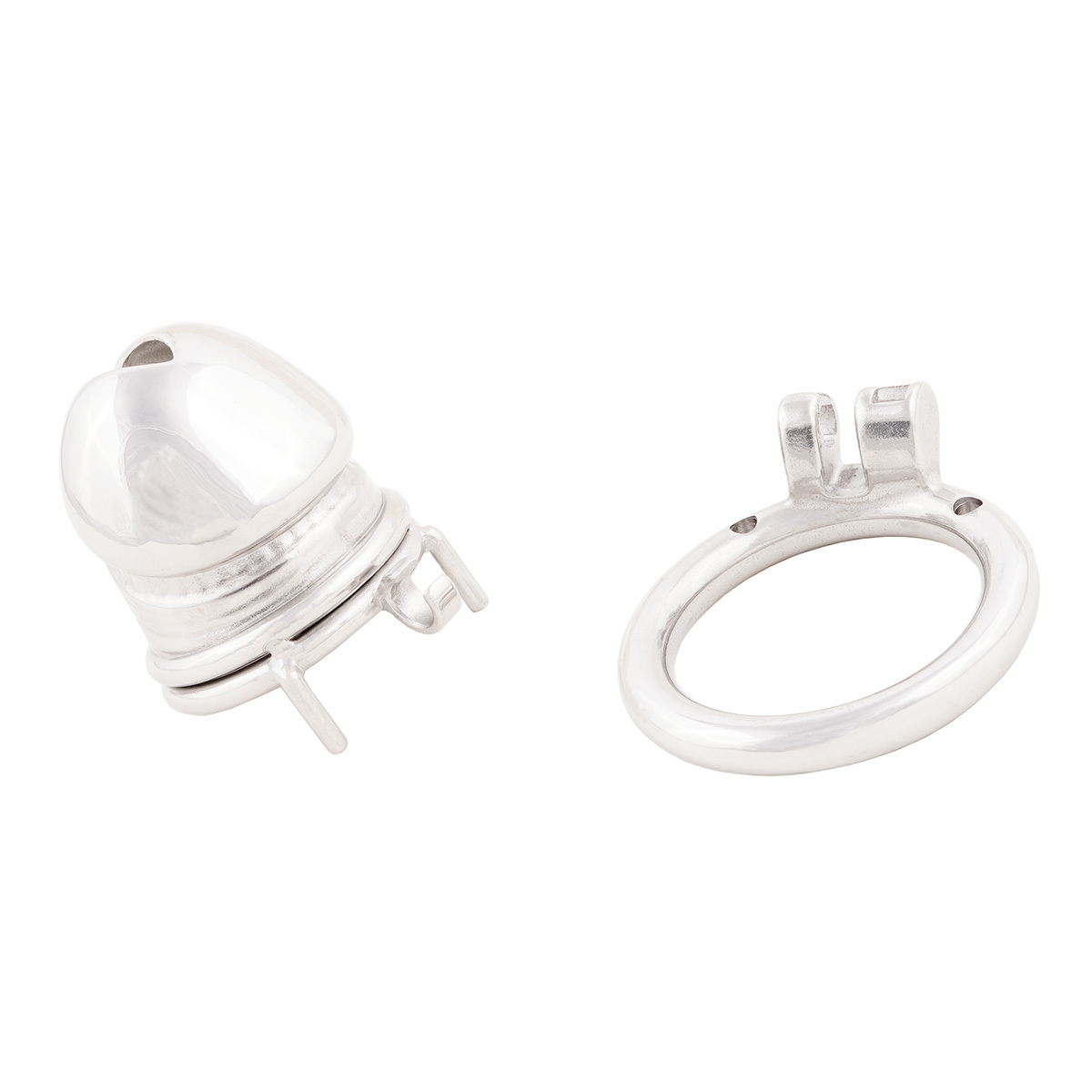Short Male Cock Cage Stainless Steel Male Chastity Device Sex Toys for Men (only cages do not include rings and locks)