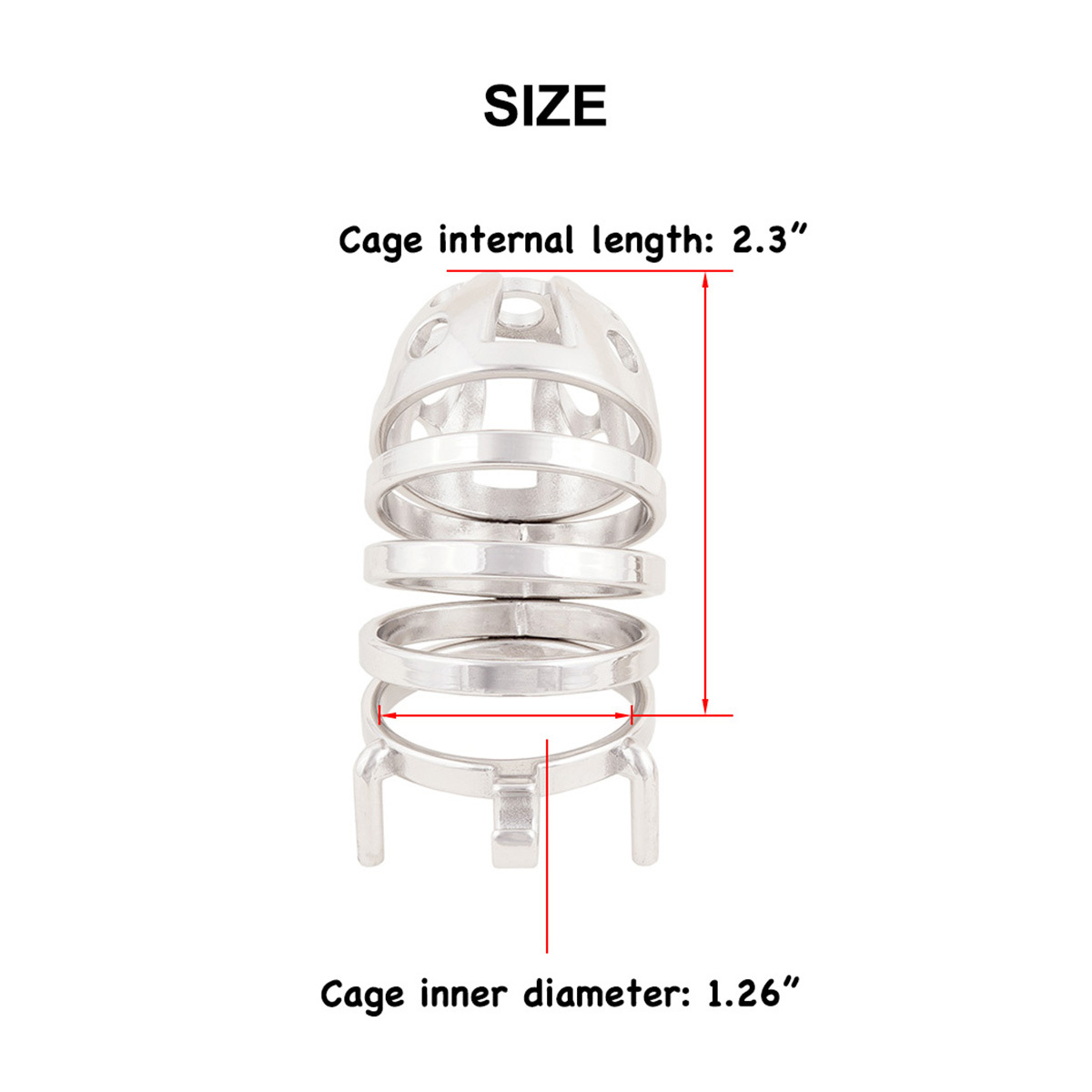 Stainless Steel Long Cock Cage Stealth Lock for SM Penis Exercise Sex Toys (only cages do not include rings and locks)