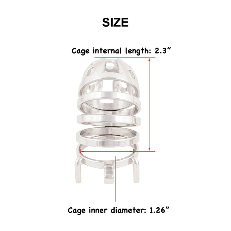 Stainless Steel Long Cock Cage Stealth Lock for SM Penis Exercise Sex Toys (only cages do not include rings and locks)