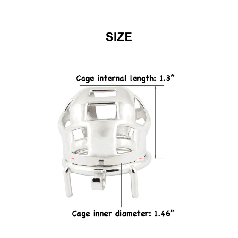 Large Short Male Chastity Device Stainless Steel Cock Cage Sex Toys for Men (only cages do not include rings and locks)