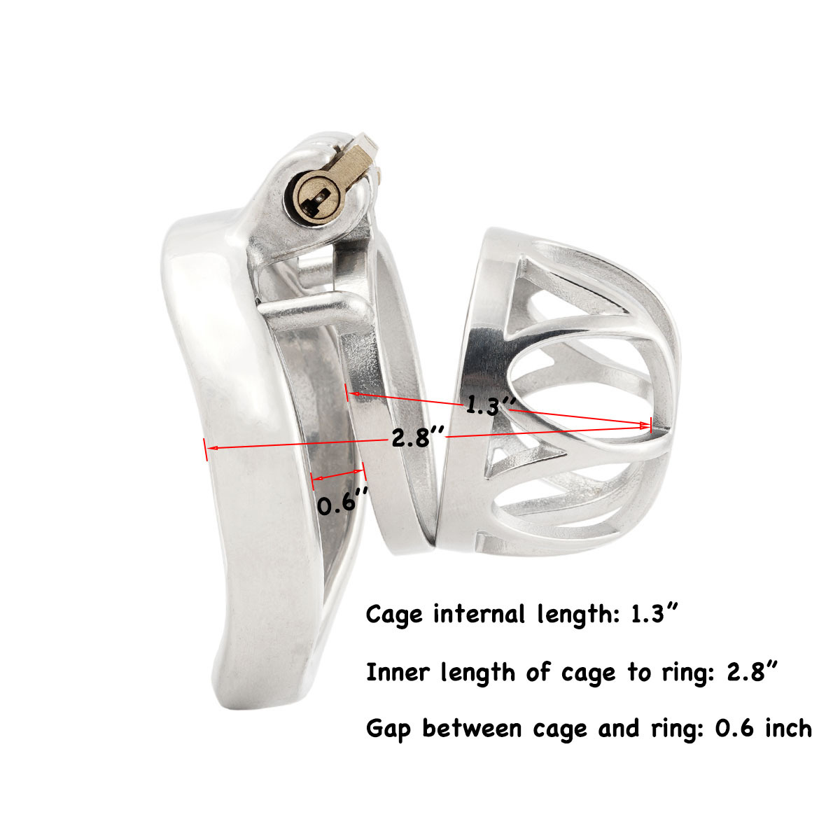 Short Male Chasity Cage Penis Lock Device 304 Stainless Steel Adult Game Sex Toy (only cages do not include rings and locks)
