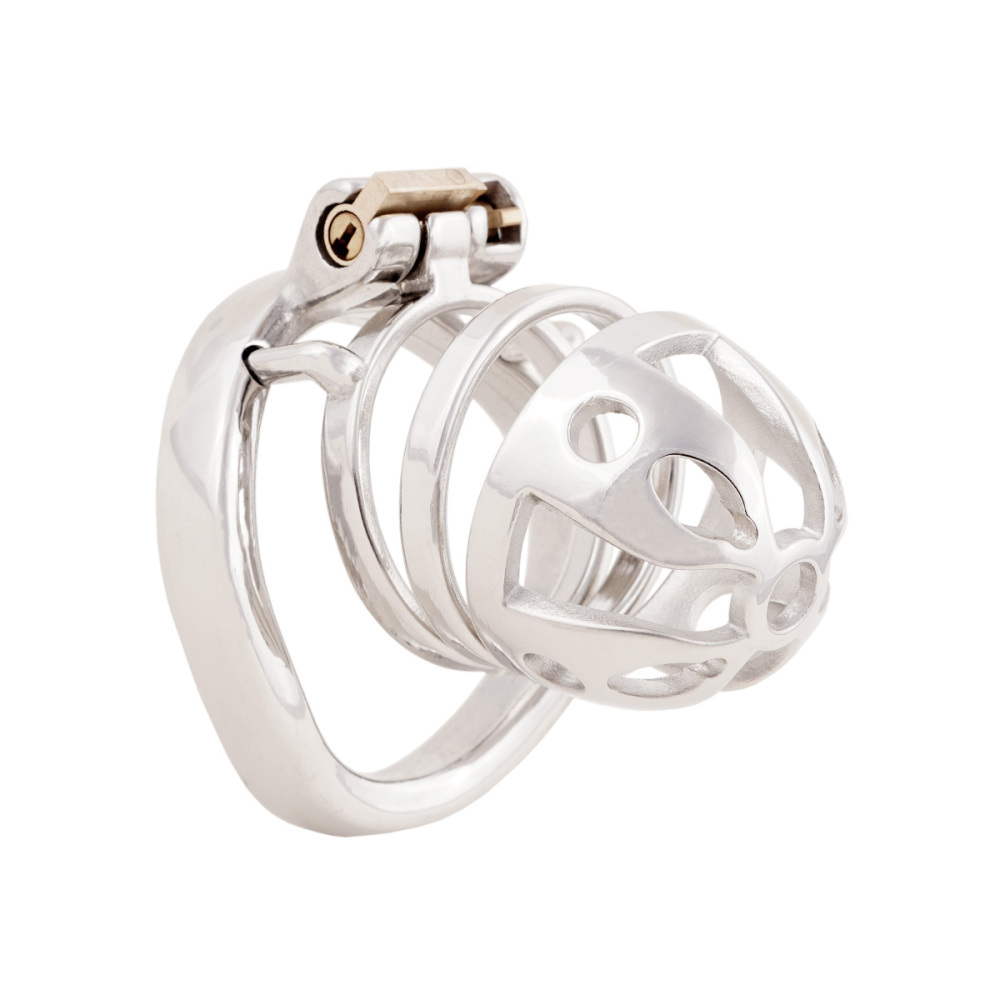 Male Virginity Lock Cock Cage Metal Chastity Device Adult Game Sex Toy (only cages do not include rings and locks)