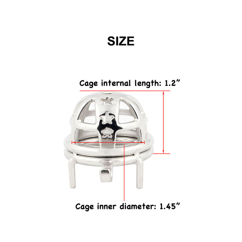Short Male Cock cage Chastity for Men Stainless Steel Chasity Locked Men's Virginity Lock (only cages do not include rings and locks)