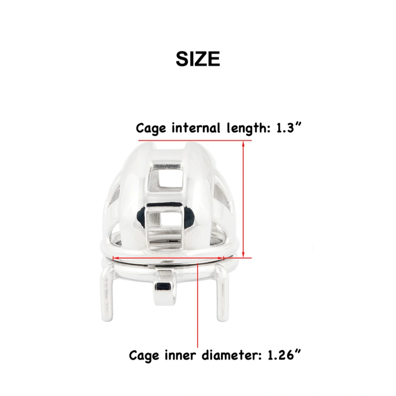 Short Male Chastity Cage for Men Stainless Steel Chasity Locked for Adult Game Sex Toy (only cages do not include rings and locks)