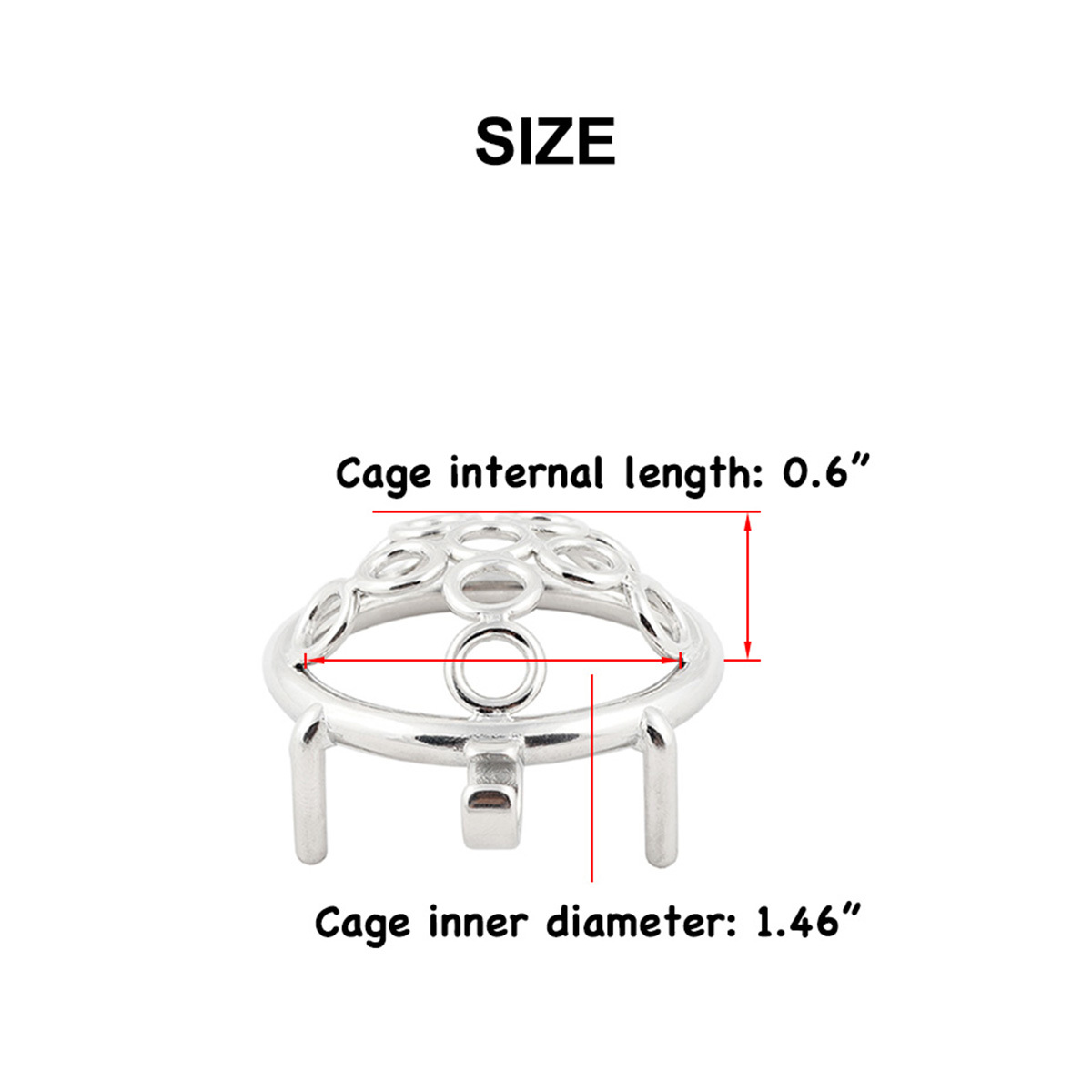 Male Chastity Cage Super Short Stainless Steel Cock Cage Easy to Wear Men's Penis Lock (only cages do not include rings and locks)