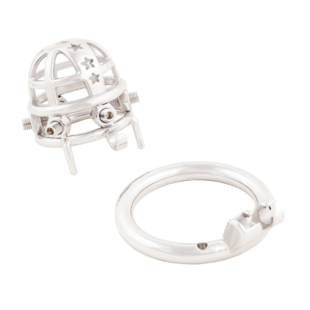 Chastity Cock Cage 304 Stainless Steel Spiked Chastity Device Easy to Wear Male SM Penis Exercise Sex Toys (only cages do not include rings and locks)