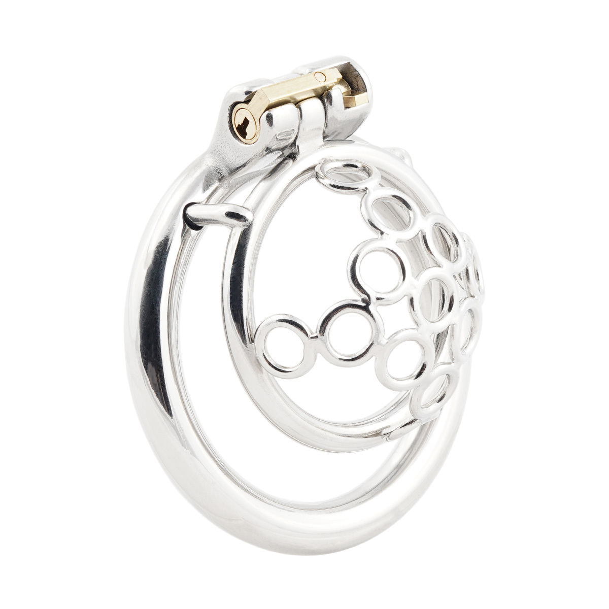 Male Chastity Device Super Short 304 Stainless Steel Men's Penis Lock (only cages do not include rings and locks)