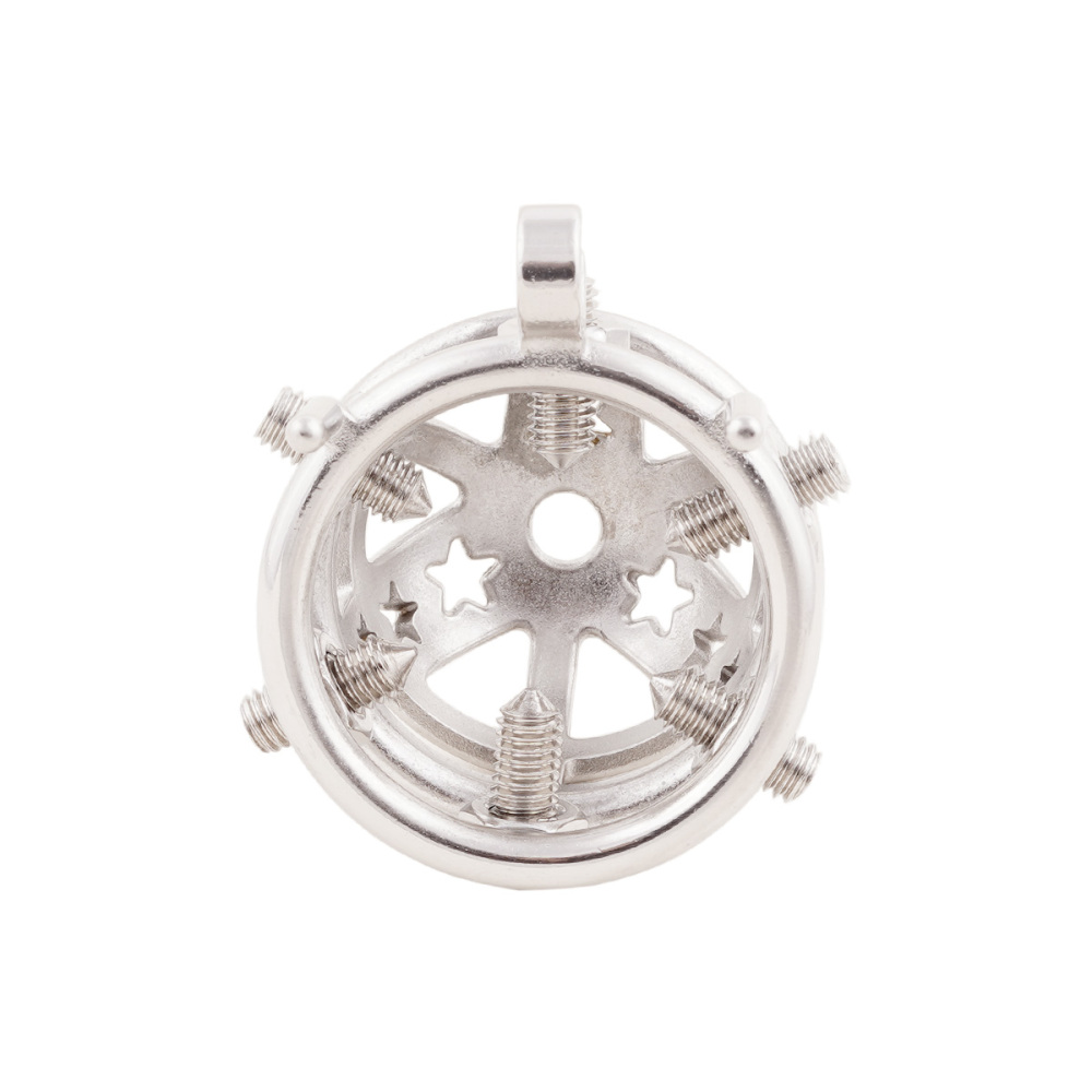 Chastity Cock Cage 304 Stainless Steel Spiked Chastity Device Easy to Wear Male SM Penis Exercise Sex Toys (only cages do not include rings and locks)