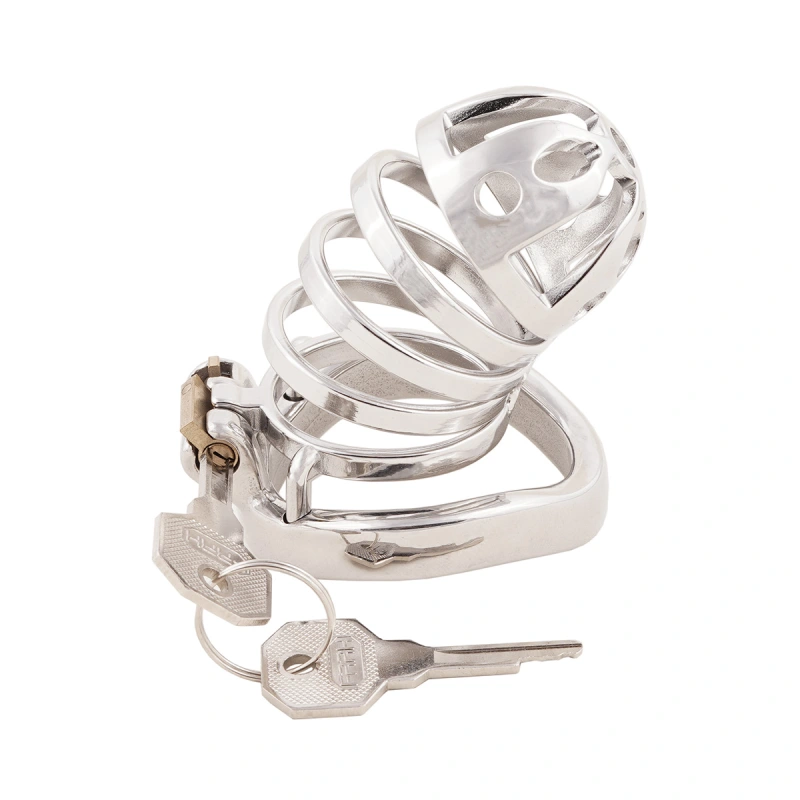 Stainless Steel Long Cock Cage Stealth Lock for SM Penis Exercise Sex Toys (only cages do not include rings and locks)