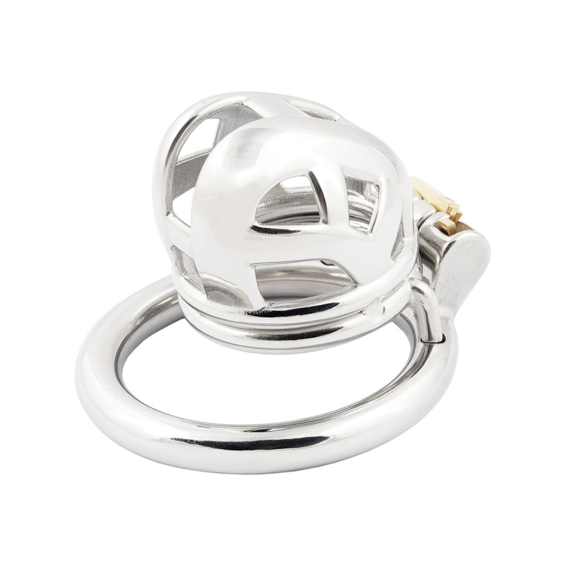 Short Male Chastity Cage for Men Stainless Steel Chasity Locked for Adult Game Sex Toy (only cages do not include rings and locks)