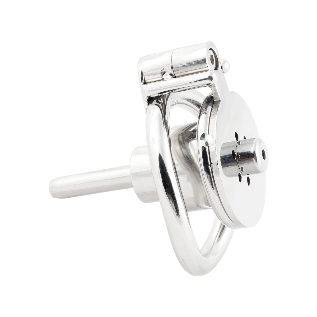 Men's Chastity cage Negative Flat Extreme Small Stainless Steel Contrary casity cage with Stainless Steel Catheter (Not include rings and locks)
