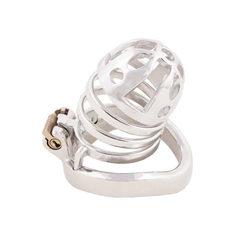 Male Chastity Cage Stealth Lock Stainless Steel Cock Cage Adult Game Sex Toy (only cages do not include rings and locks)