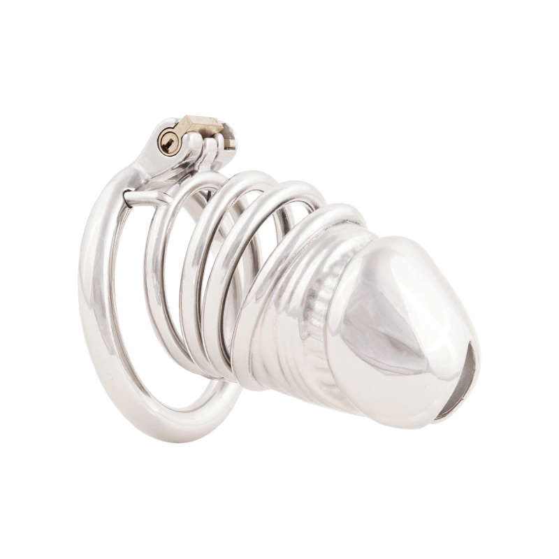 Stainless Steel Male Chastity Device Easy to Wear Male Virginity Lock Chastity Belt (only cages do not include rings and locks)