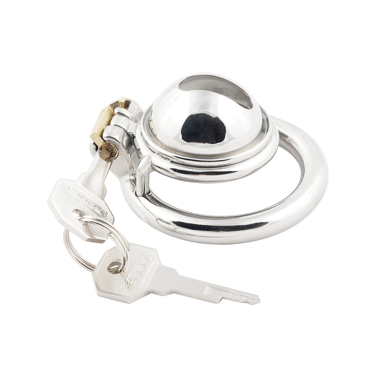 Chastity Device Short Stainless Steel Cock Cage Easy to Wear Male Game Sex Toy (only cages do not include rings and locks)