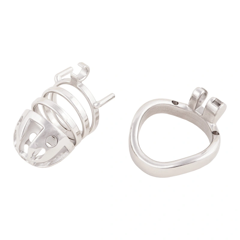 Male Chastity Cage Stealth Lock Stainless Steel Cock Cage Adult Game Sex Toy (only cages do not include rings and locks)