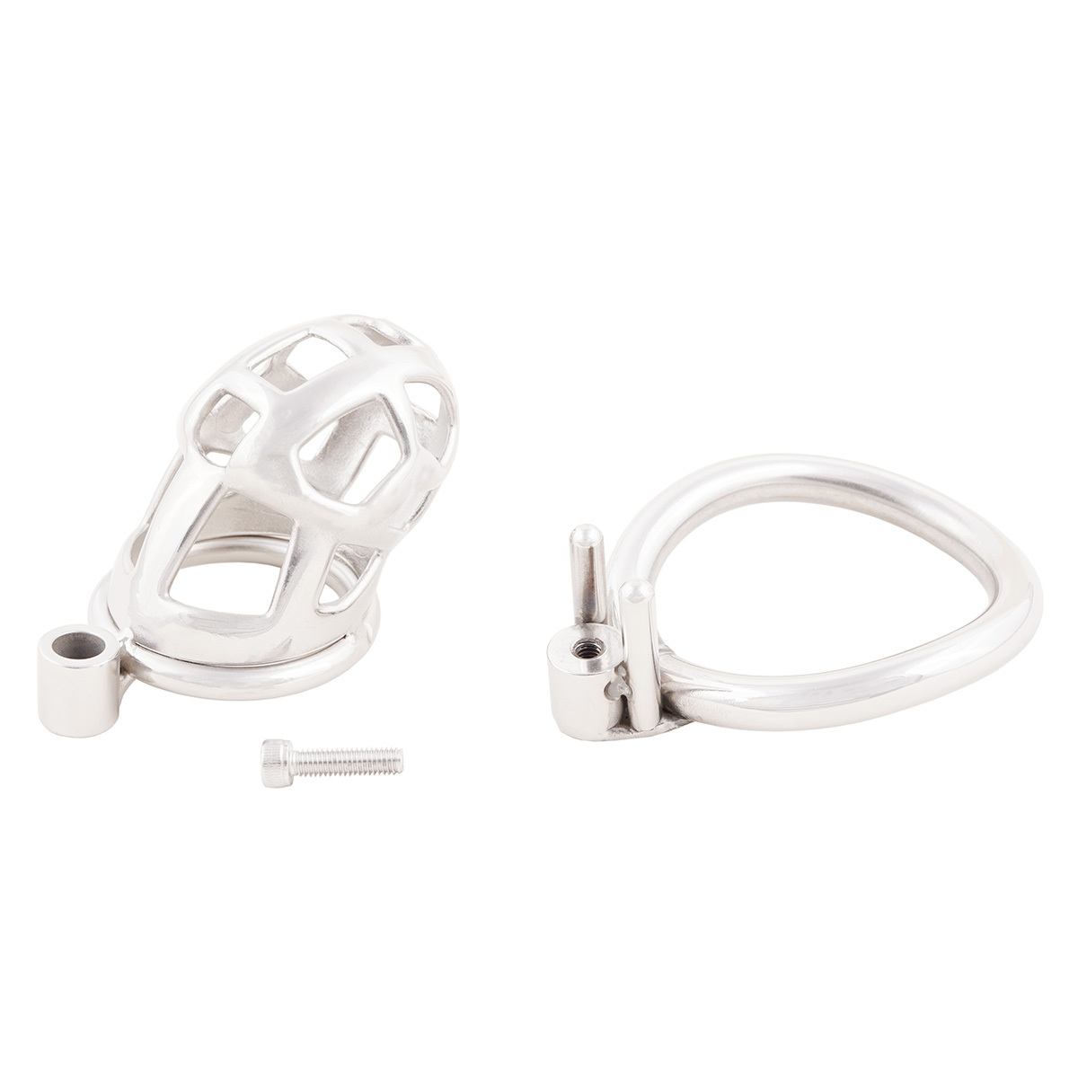 Metal Male Chastity Device Ergonomic Design Cock Cage Adult Game Sex Toy (only cages do not include rings and locks)