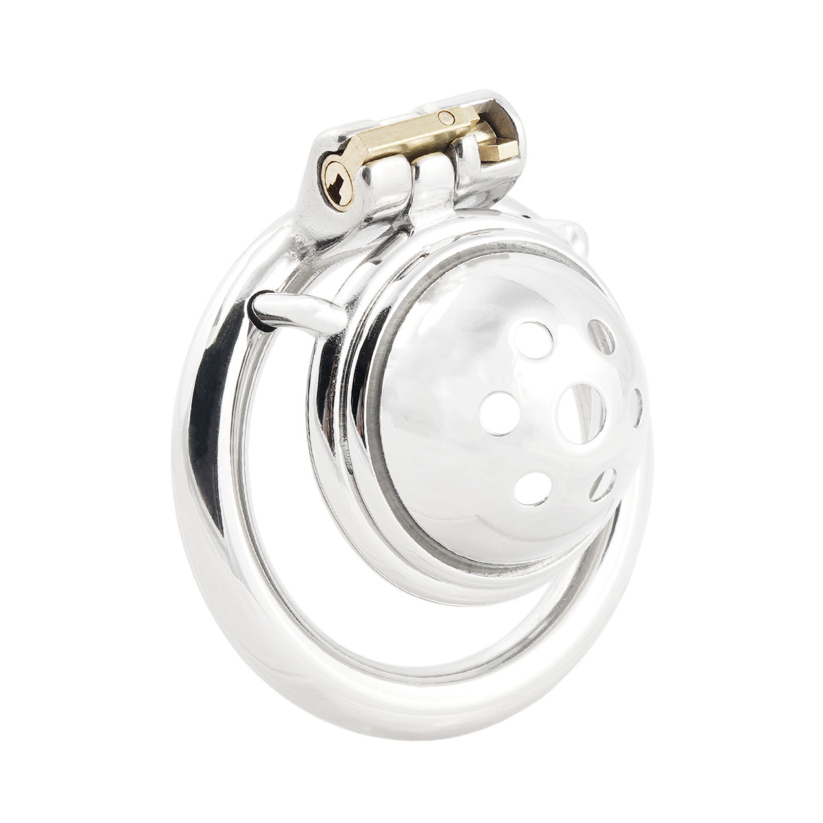 Male Short Chastity Device Stainless Steel Men's Virginity Lock SM Penis Exercise Sex Toys (only cages do not include rings and locks)