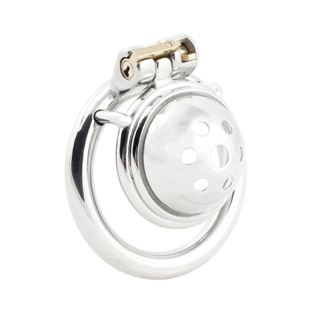 Male Short Chastity Device Stainless Steel Men's Virginity Lock SM Penis Exercise Sex Toys (only cages do not include rings and locks)