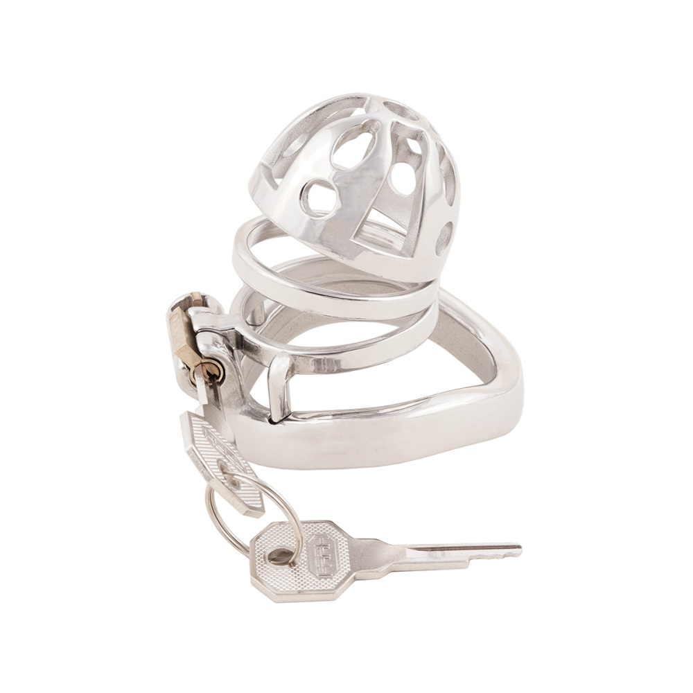 Male Virginity Lock Cock Cage Metal Chastity Device Adult Game Sex Toy (only cages do not include rings and locks)