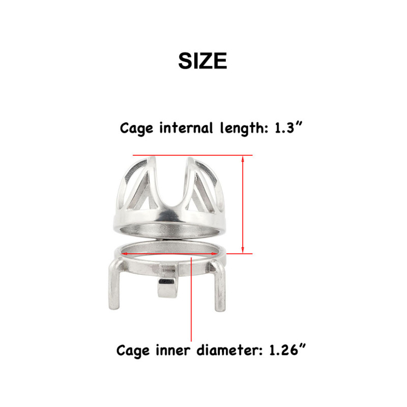 Short Male Chasity Cage Penis Lock Device 304 Stainless Steel Adult Game Sex Toy (only cages do not include rings and locks)