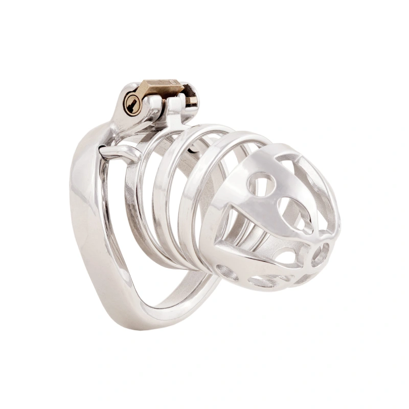 Male Chastity Cage Stealth Lock Stainless Steel Cock Cage Adult Game Sex Toy (only cages do not include rings and locks)