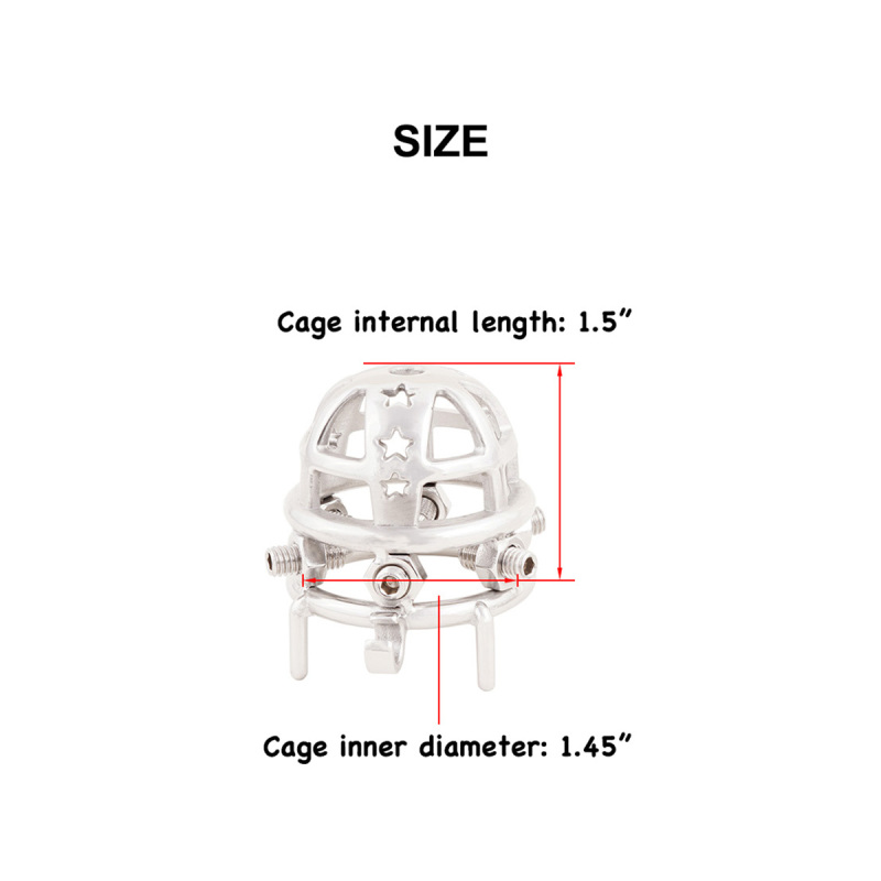 Chastity Cock Cage 304 Stainless Steel Spiked Chastity Device Easy to Wear Male SM Penis Exercise Sex Toys (only cages do not include rings and locks)