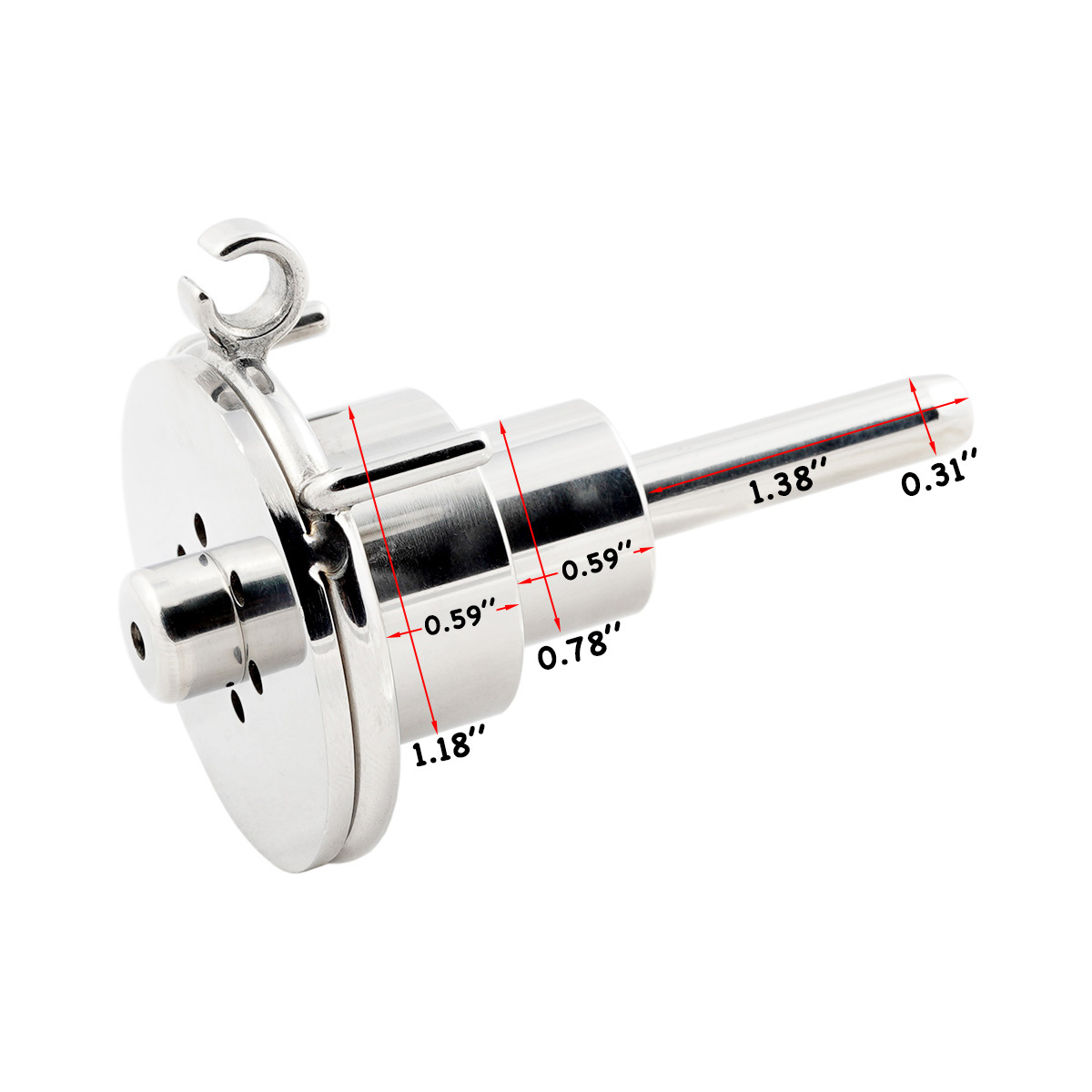 Negative Flat Extreme Men's Chastity cage with Catheter Small Stainless Steel Contrary casity cage for SM Penis Exercise Sex Toys (Not include rings and locks)