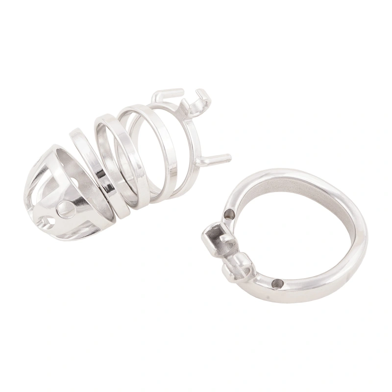 Stainless Steel Long Cock Cage Stealth Lock for SM Penis Exercise Sex Toys (only cages do not include rings and locks)