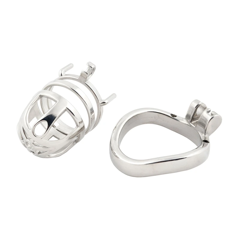 Male Cook cage Chastity for Men Metal Adult Game Sex Toy Ergonomic Design Stainless Steel Stealth Lock (only cages do not include rings and locks)