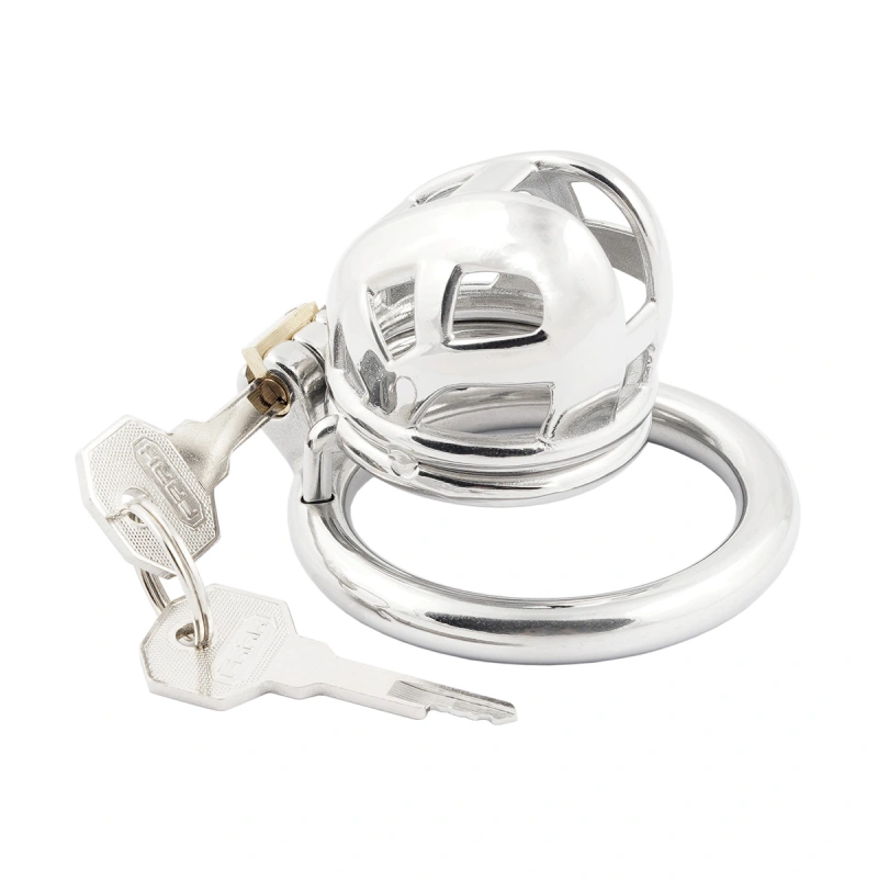 Short Male Chastity Cage for Men Stainless Steel Chasity Locked for Adult Game Sex Toy (only cages do not include rings and locks)