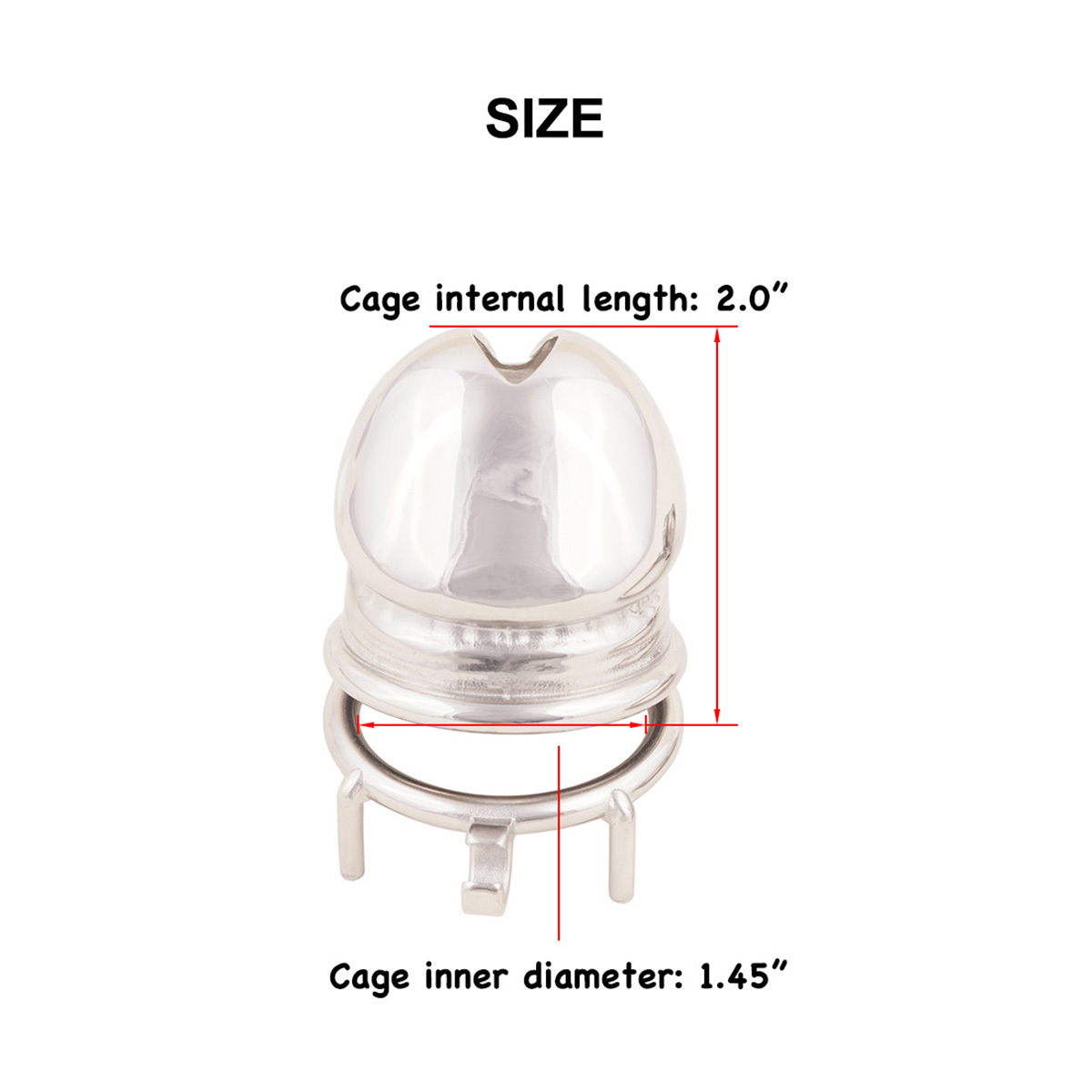 Male Comfortable Cock Cage Stainless Steel Chastity Device for SM Penis Exercise Sex Toys (only cages do not include rings and locks)