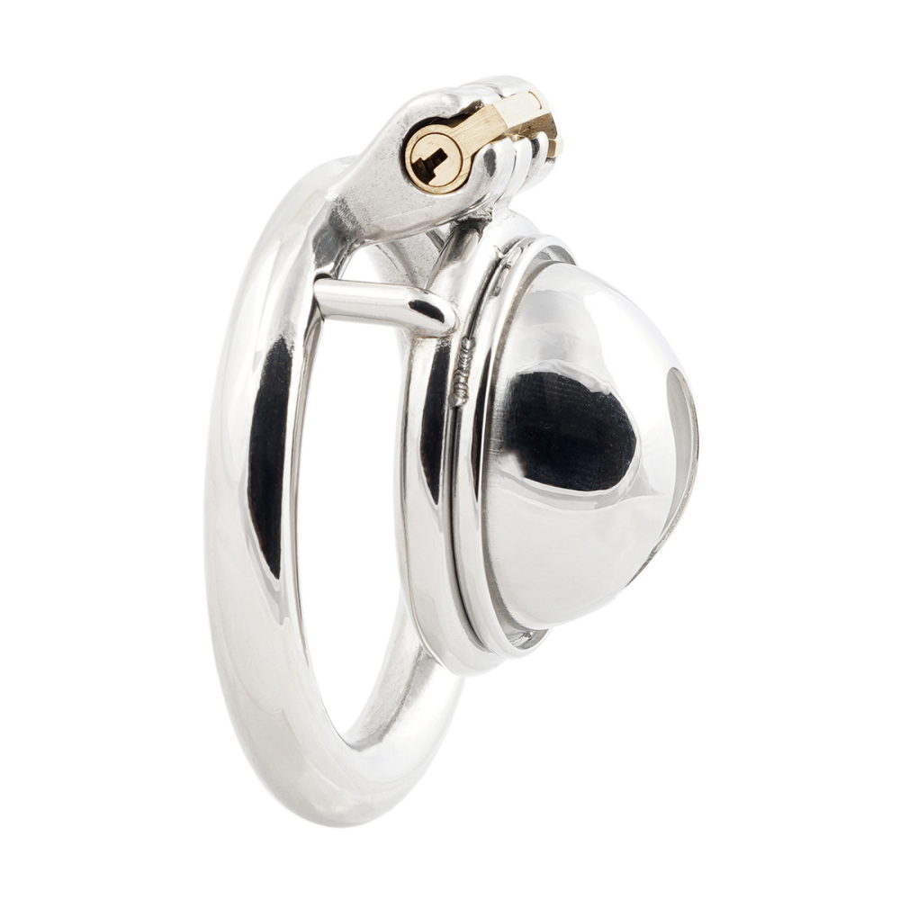 Chastity Device Short Stainless Steel Cock Cage Easy to Wear Male Game Sex Toy (only cages do not include rings and locks)